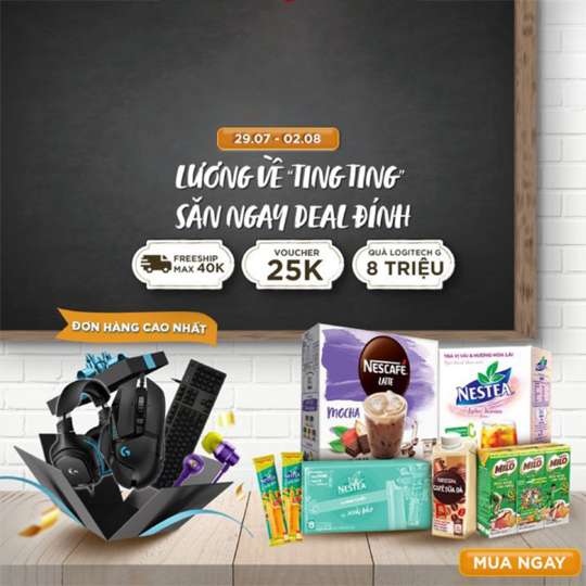 Nestle giảm đến khi mua tại Lazada