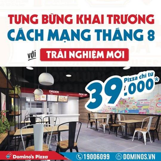 Domino bánh Pizza 7'' chỉ từ 39,000