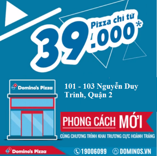 Domino bánh Pizza 7'' chỉ từ 39k
