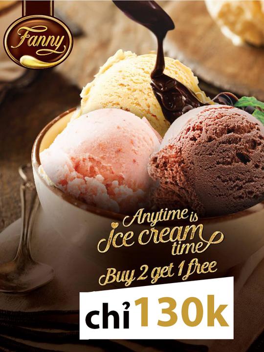 Fanny Ice cream combo 3 viên kem 130k
