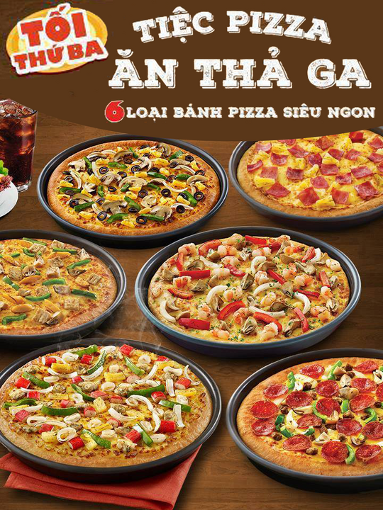 Pizza Hut tối Thứ 3 Ăn Thả Ga Chỉ 99k/người