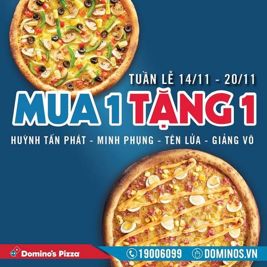 Domino tuần lễ mua 1 tặng 1