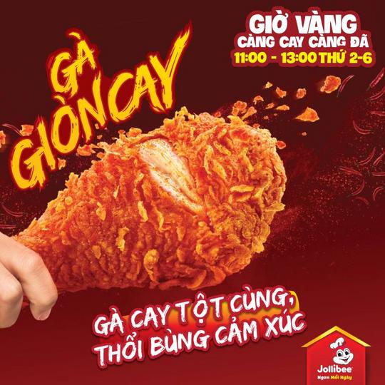 JolliBee tặng kem Sundae khi mua gà giòn cay