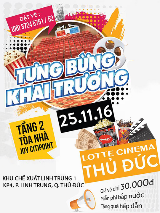 Lotte Cinema mừng khai trương giá vé chỉ 30k