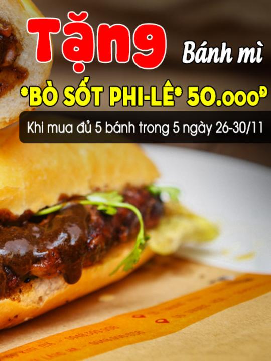 Bami King tặng bánh mì bò sốt phi lê tại Thái Phiên