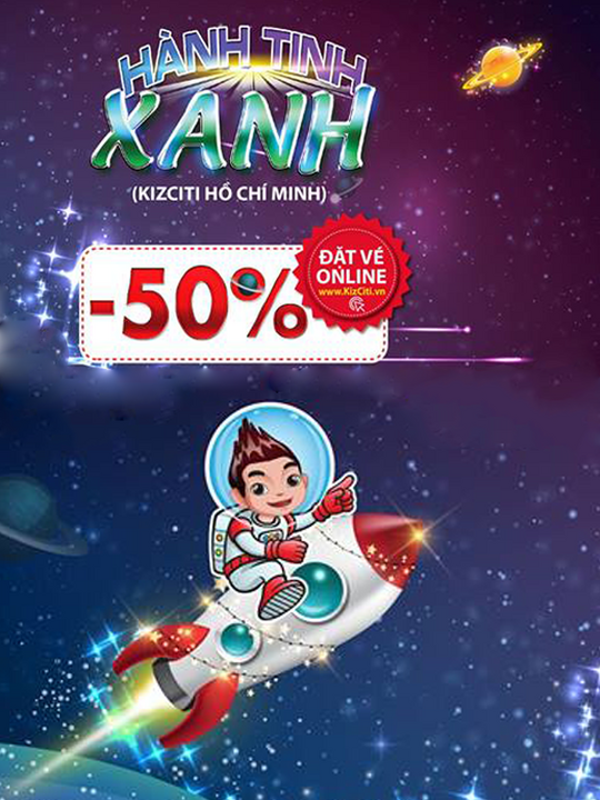 KizCiti giảm 50% khi đặt vé online