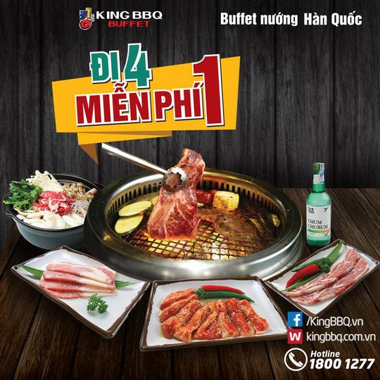 King BBQ đi 4 miễn phí 1 tại King BQQ