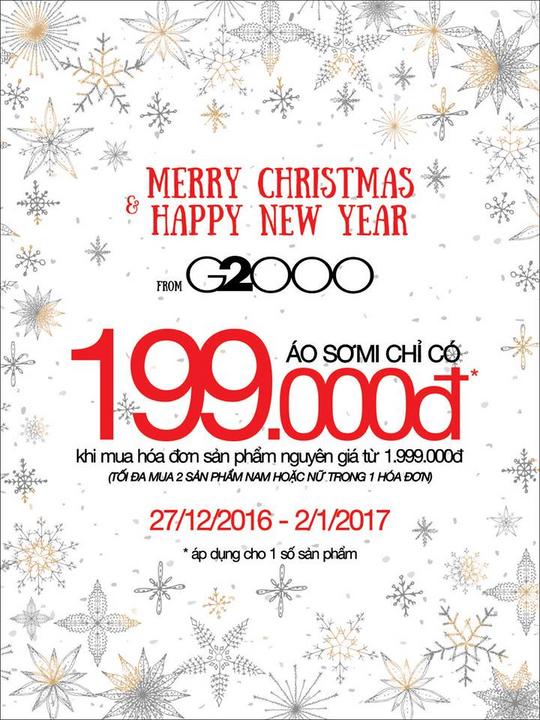 G2000 áo sơmi chỉ có 199k khi mua tại G2000