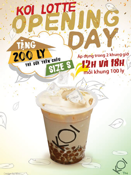 Koi Cafe mừng khai trương - Tặng trà sữa trân châu