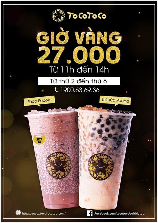 Tocotoco đồng giá cho đồ uống size M