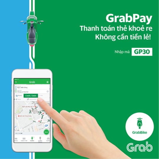 Grab grabbike giảm 30k cho 5 chuyến đi đầu