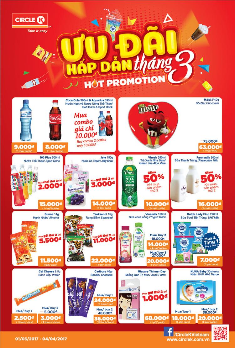 Circle K ưu đãi cực sốc tháng 3
