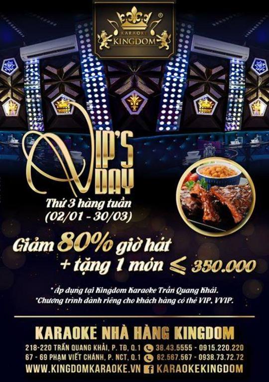 Kingdom Karaoke ưu đãi giảm 80% giờ hát