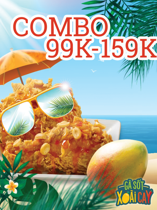 Popeyes combo nhiệt đới 99K-159K