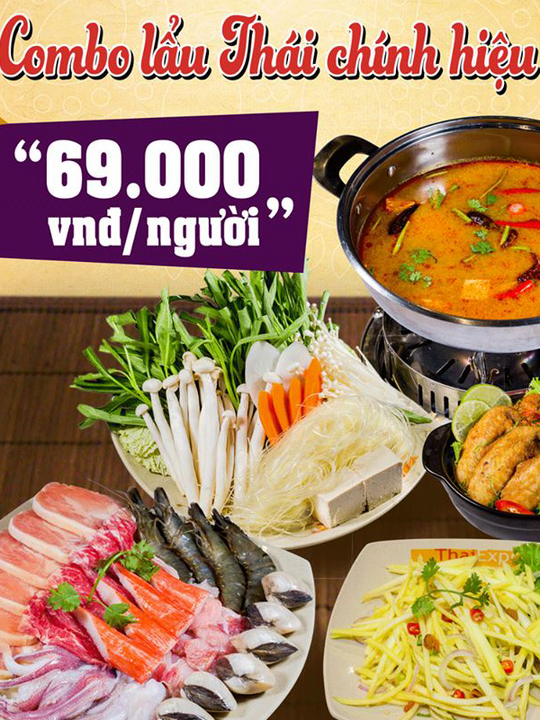 ThaiExpress combo lẩu giá 69K