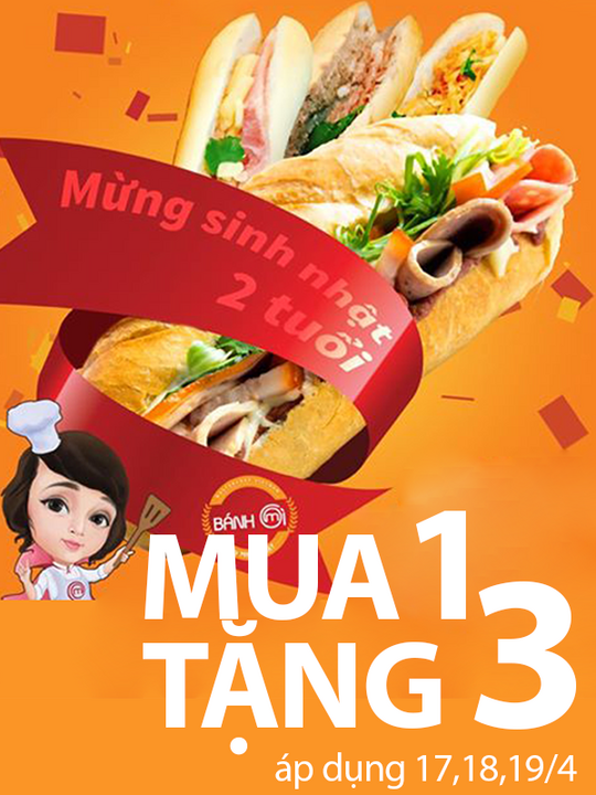 Bánh mì Minh Nhật mua 1 bánh tặng 3 bánh