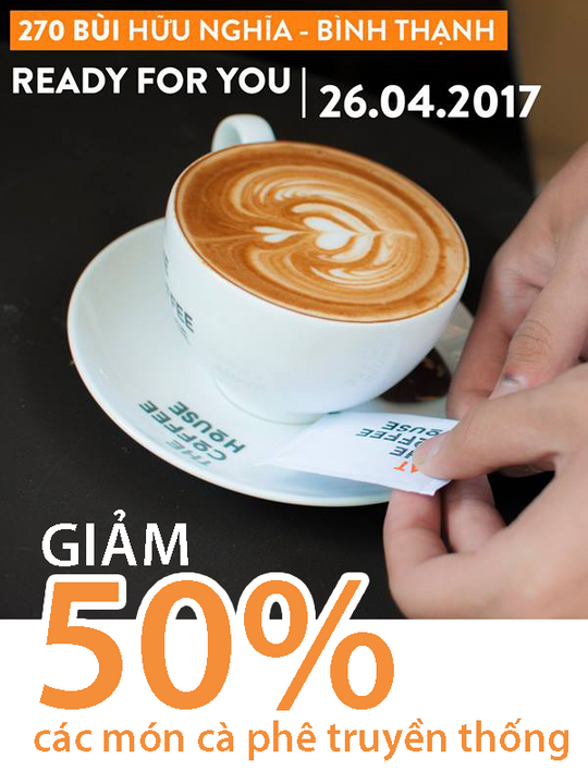 The Coffee House giảm 50% đồ uống