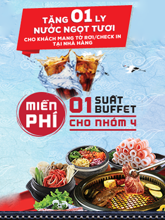 King BBQ đi 4 miễn phí 1 suất buffet