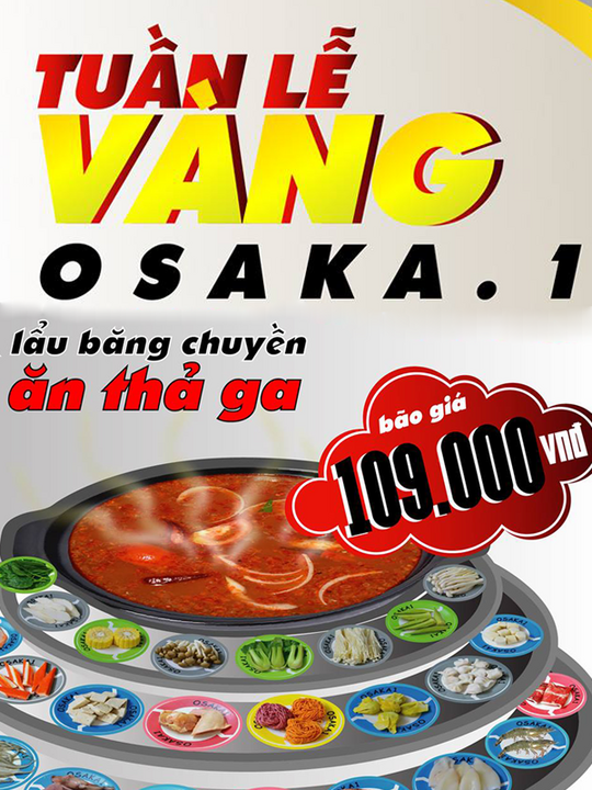 Lẩu Băng Chuyền Osaka1 buffet lảu giá chỉ 109K