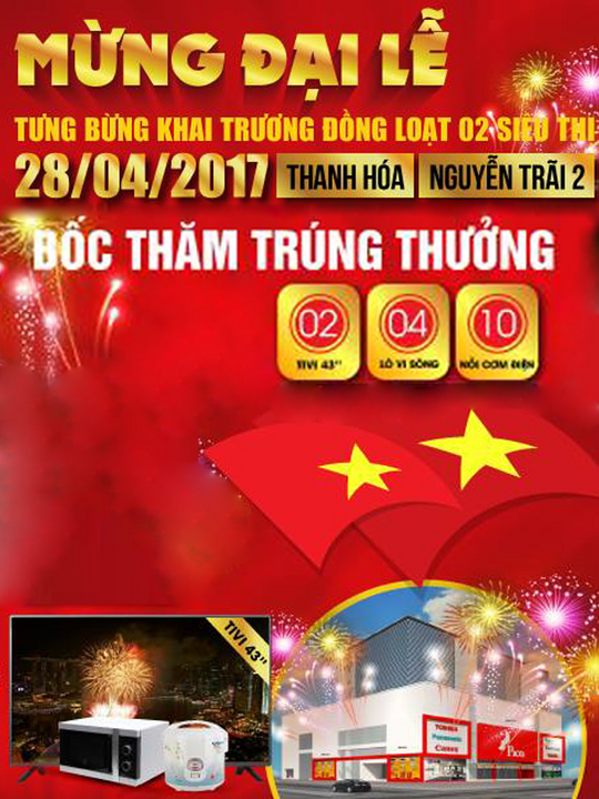 Điện máy Pico ưu đãi cực sốc tại Pico Thanh Hoá