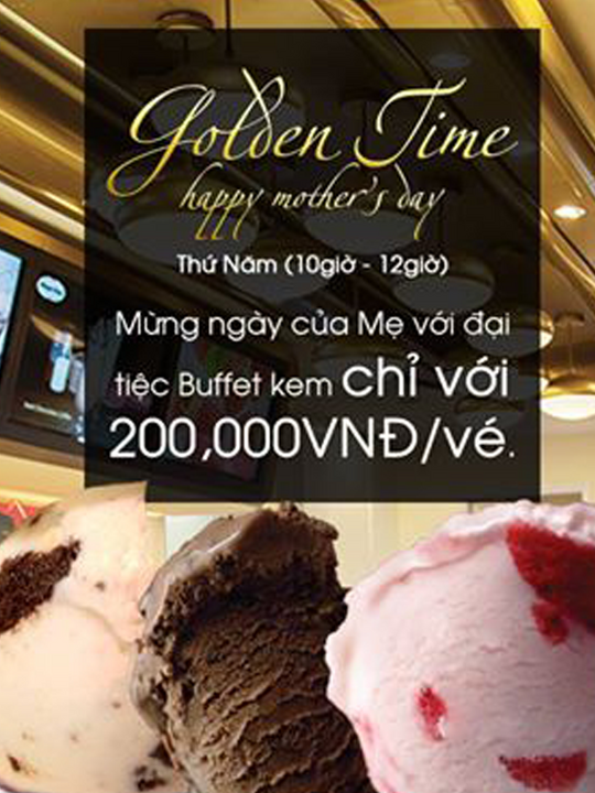 Haagen Dazs đẠI TIỆC BUFFET KEM VỚI 200.000 VNĐ/ VÉ