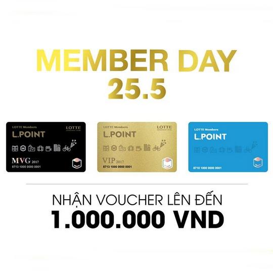 LOTTE Department Store ưu đãi Member day, tặng voucher đến 1.000k