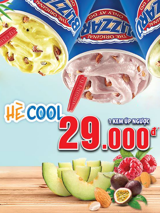 Dairy Queen ưu đãi 2 ly kem giá chỉ 29K