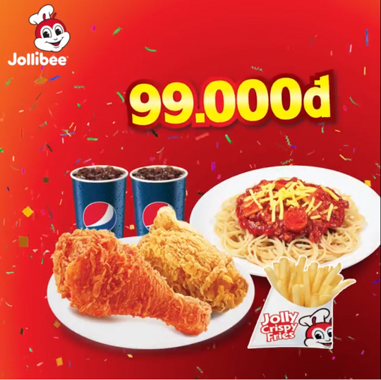 JolliBee combo gà rán giá chỉ 99K