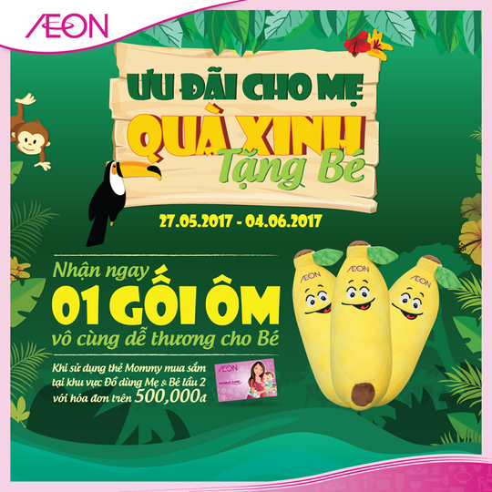 Aeon Mall tặng gối ôm cho hóa đơn từ 500K