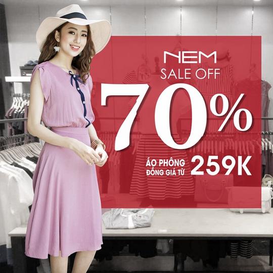 NEM Fashion áo phông đồng giá từ 259k và giảm đến 70%