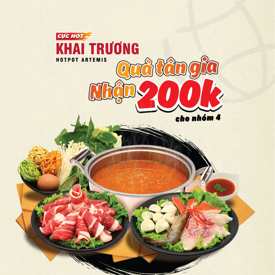 Hotpot Story tặng 200K cho nhóm 4 người