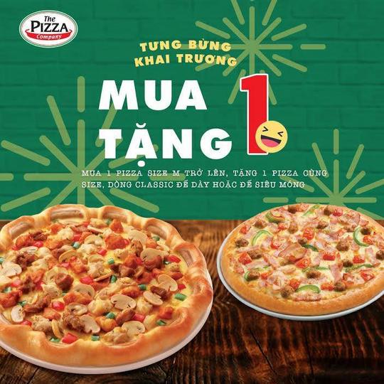 The Pizza Company mua 1 pizza tặng 1 pizza cùng size