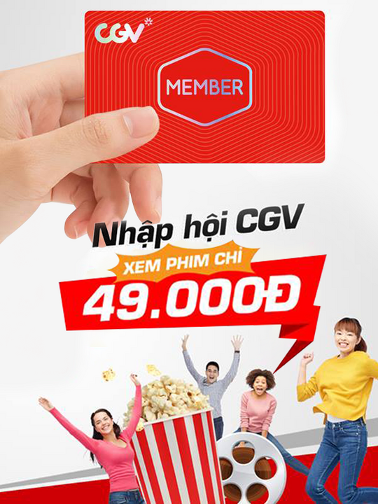 CGV đăng kí thành viên, mua vé ưu đãi
