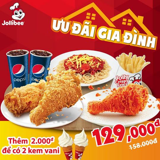 JolliBee combo gà rán giá chỉ 129K