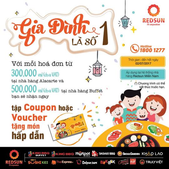 Tasaki BBQ tặng voucher cho hóa đơn từ 300K