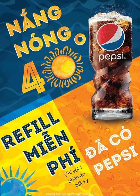 DON Chicken refill Pepsi Miễn phí