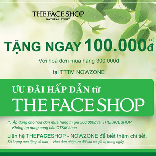 NOWZONE Fashion Mall tặng 100k cho hóa đơn 300k tại Nowzone