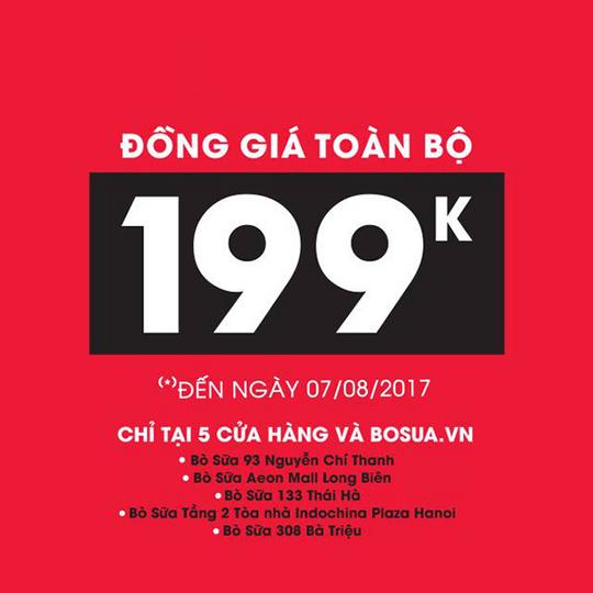 Bò Sữa - Boo đồng giá 199k toàn bộ sản phẩm