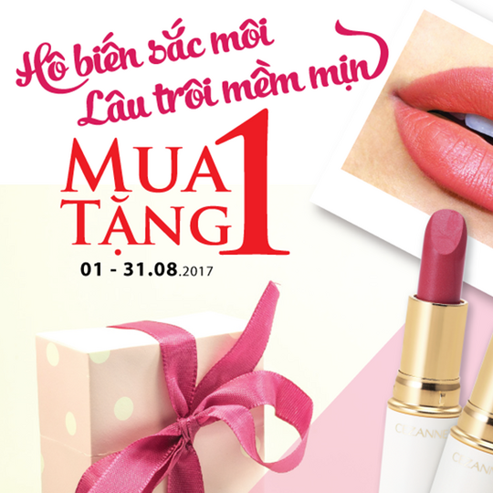 Cezanne mua 1 tặng 1 thỏi son Lasting Lip Color N