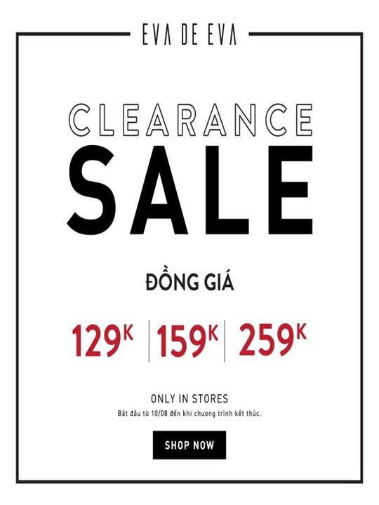 Eva de Eva sale đồng giá từ 129k