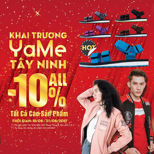 Yame giảm 10% mừng khai trương Yame Tây Ninh