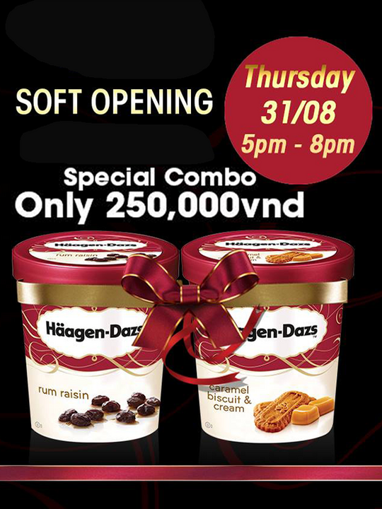 Haagen Dazs combo 2 hộp kem cao cấp với giá chỉ 250k