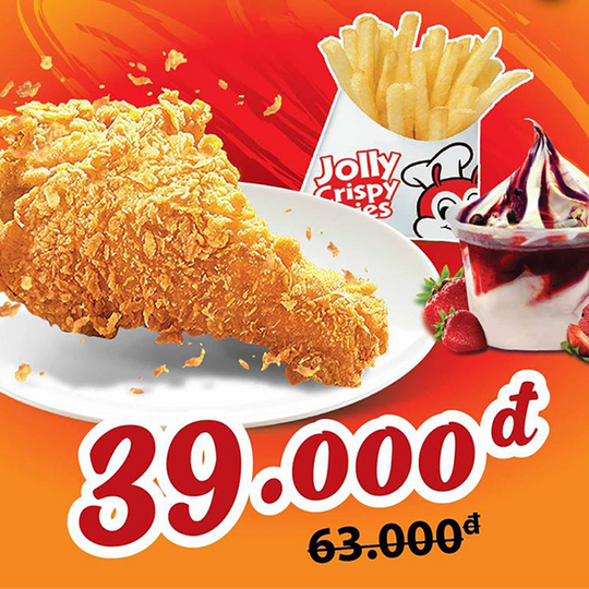 JolliBee phần ăn chỉ 39k