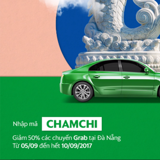 Grab giảm 50% cho 10 chuyến Grab tại Đà Nẵng