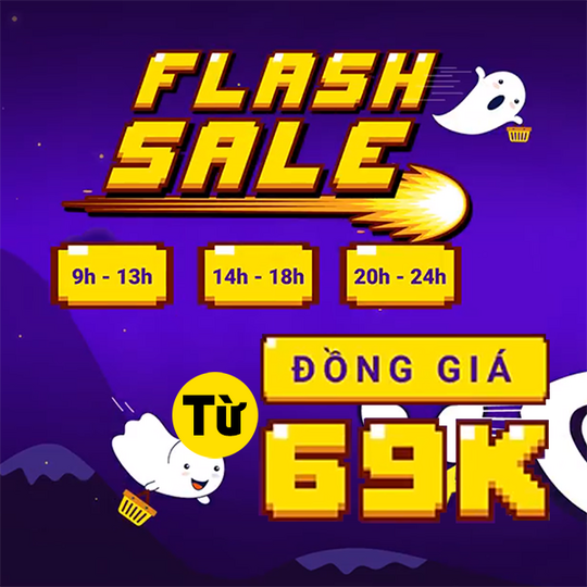 Tiki đồng giá từ 69k trong 3 khung giờ vàng