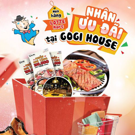 LOTTE Mart  tặng voucher 100k tại Gogi House Cần thơ