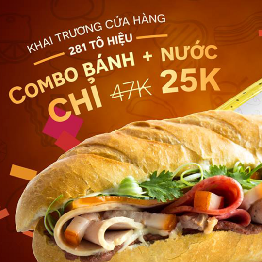 Bánh mì Minh Nhật combo bánh mỳ và nước giá chỉ 25K