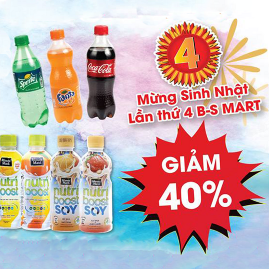 B's mart mừng sinh nhật giảm 40%