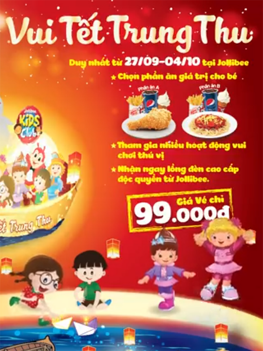 JolliBee combo trung thu 99k cho bé