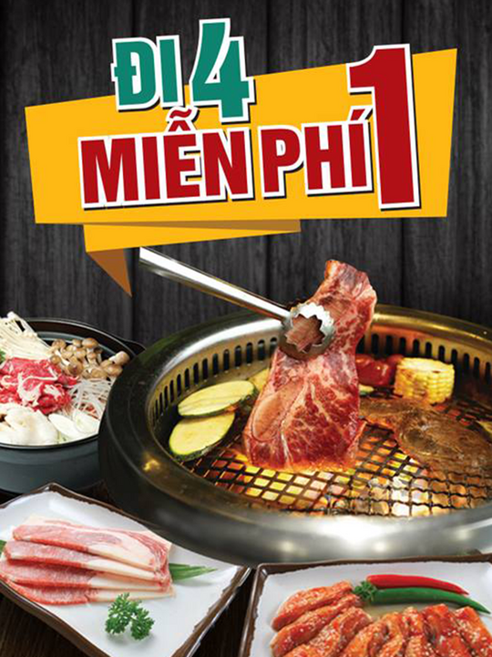 King BBQ đi 4 tặng 1 buffet đồng giá